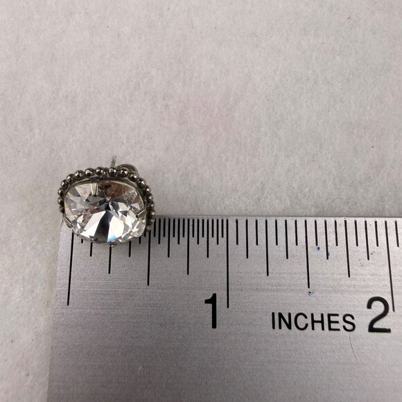 Sorrelli Womens Silver Tone Crystal Stud Earrings Round Elegant Jewelry - Picture 5 of 5